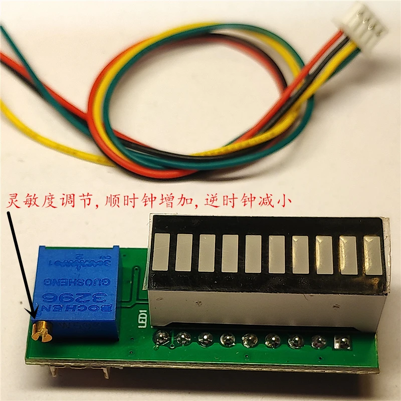 Mini amplificatore di potenza a 10 segmenti indicatore di melodia musicale livello di visualizzazione a LED dc 9v-12v