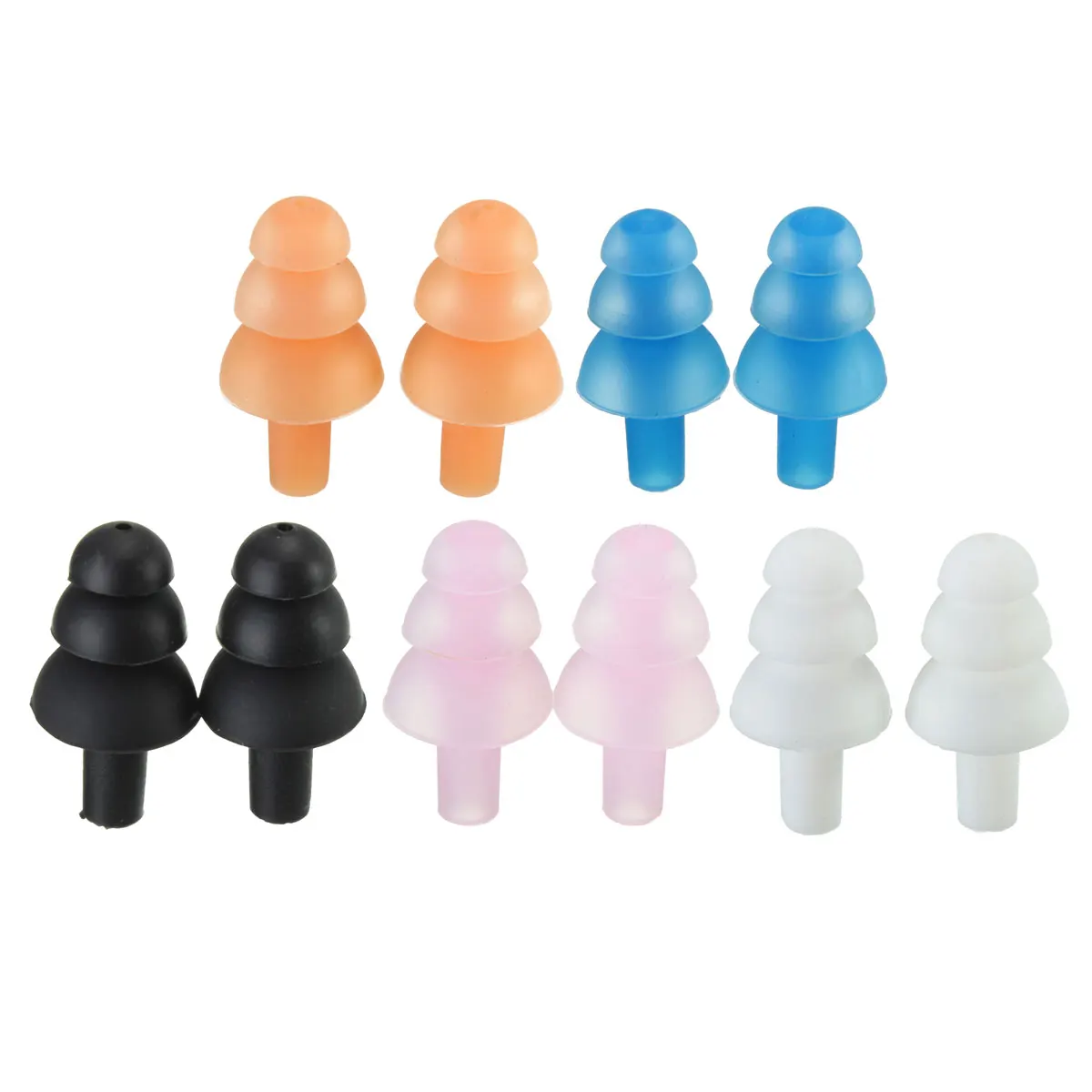 ESCAM 1 Pair Silicone Waterproof Swimming Ear Plugs Earplugs Ear Protector Noise Reduction Protective Earmuffs