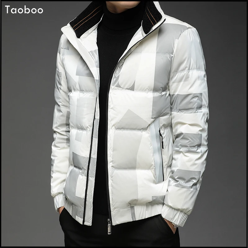 2021 Brand Men\'s Winter Jacket Streetwear Duck Down Coats Male Loose Jackets Solid Windproof Down Jacket Hip-pop Men\'s Clothing