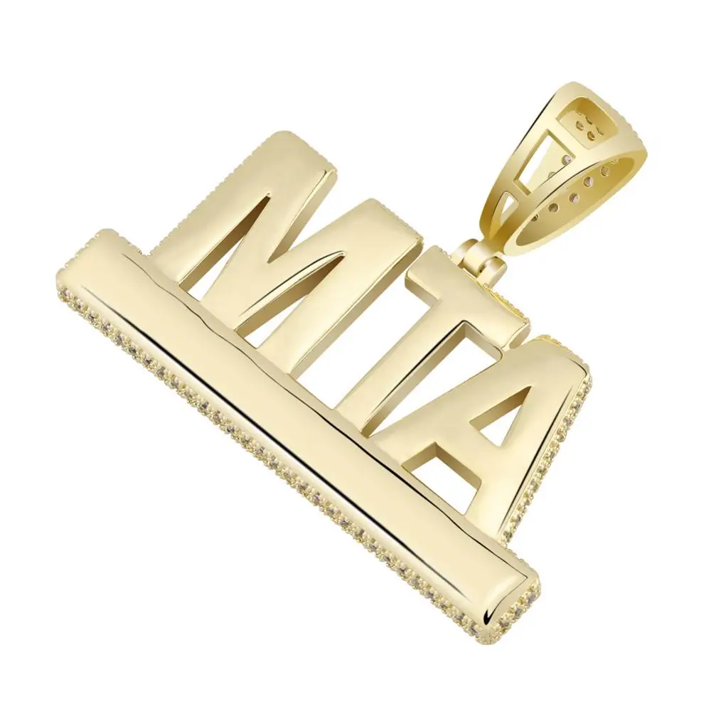 الهيب هوب مايكرو تمهيد AAA + مكعب زركونيا بلينغ مثلج خارج مدمن المال ATM المعلقات قلادة للرجال مغني الراب مجوهرات الذهب اللون #5