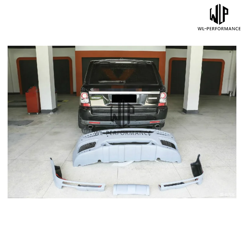 High Quality Pu Unpainted Front Bumper Rear Diffuser Daytime Running Lights for Land Rover Range Rover Sports Car Body Kit 09-13