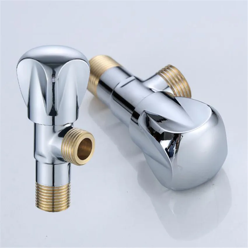 

G1/2 Brass Hot and Cold Angle Water Faucet For Bathroom Toilet Water Heater Filling Valves Faucets Home Accessories