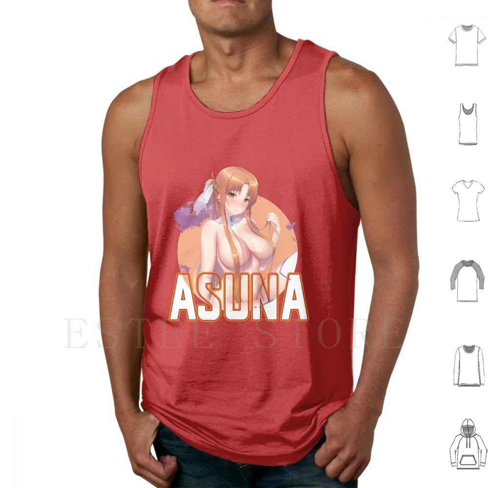 Sword Art Online: Camisetas sin mangas de Asuna-Sexygirl, chaleco de algodón, Sword Art Online, Sword Art Online Sao, manga, Asuna, Kirito, Kawaii, Sword
