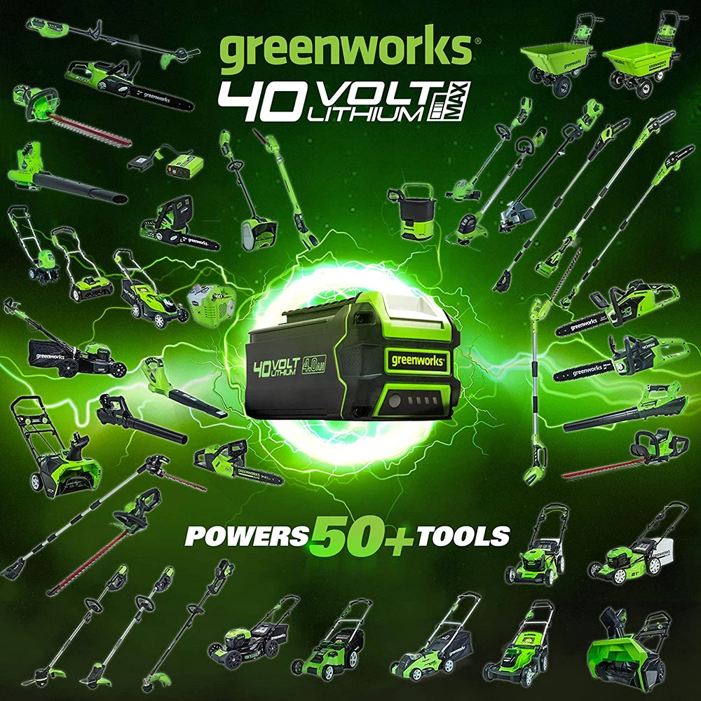 Greenworks GD40CS18 40V Chainsaw with 4.0ah battery 16 Inch Brushless Motor 20m/s Rechargeable Cordless Chain Saw Equal 40cc Gas