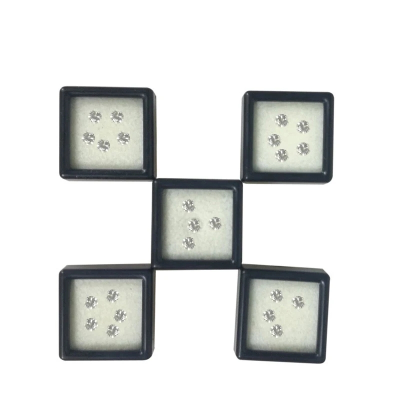 Wholesale 10pcs Square Loose Diamond Display Package Box Plastic Memory Sponge Gem Stone Beads Pendant Organizer Holder Showcase