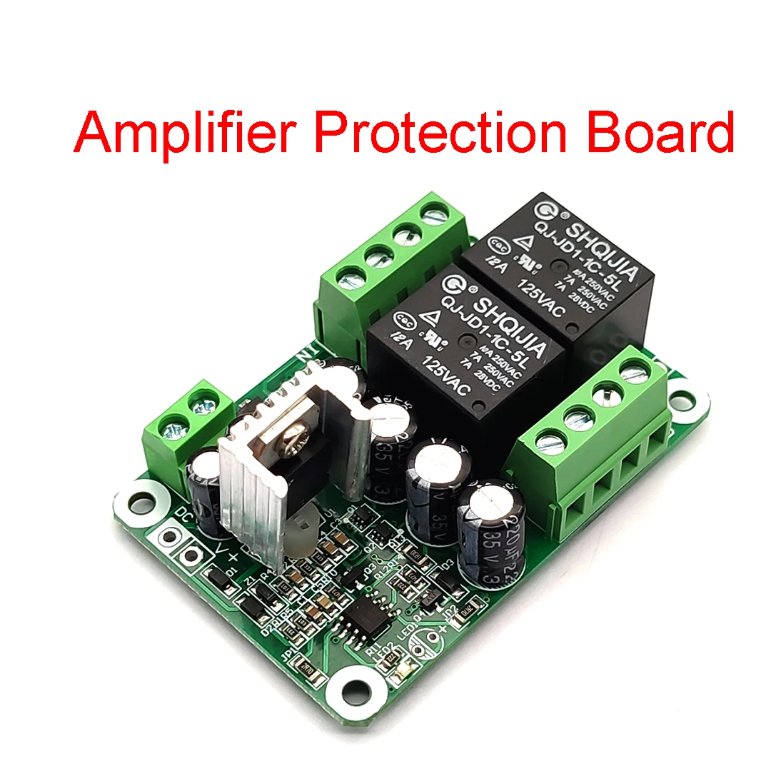 Power Amplifier Protection Board, Proteção Speaker, ajustável Boot, Delay Shutdown Proteção, Sensibilidade