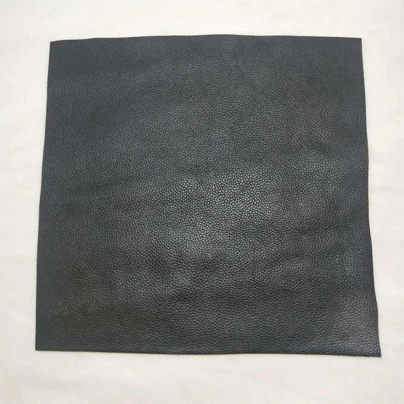 Thick Black Cowhide Leather Sofa Fabric, Top Layer, Whole Large, Soft, Seathandmade, Lychee Pattern, DIY, 1.3-1.5mm