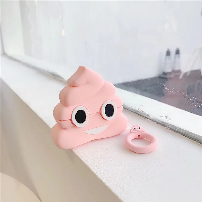 Cute Cartoon Funny Poop Pattern Case For Airpods 1/2 Earphone Case Soft Silicone Wireless Headphone Cover Shell For Airpods Pro