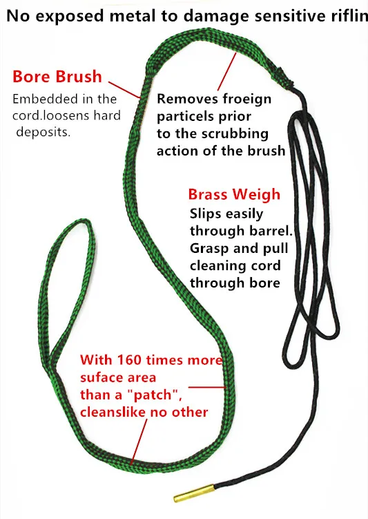 Устройство для чистки ствола орудия QuanMiao. 35, .350, .357, .358, .375 калибр 9 мм ремень для чистки винтовки 24018 принадлежности для охоты и стрельбы