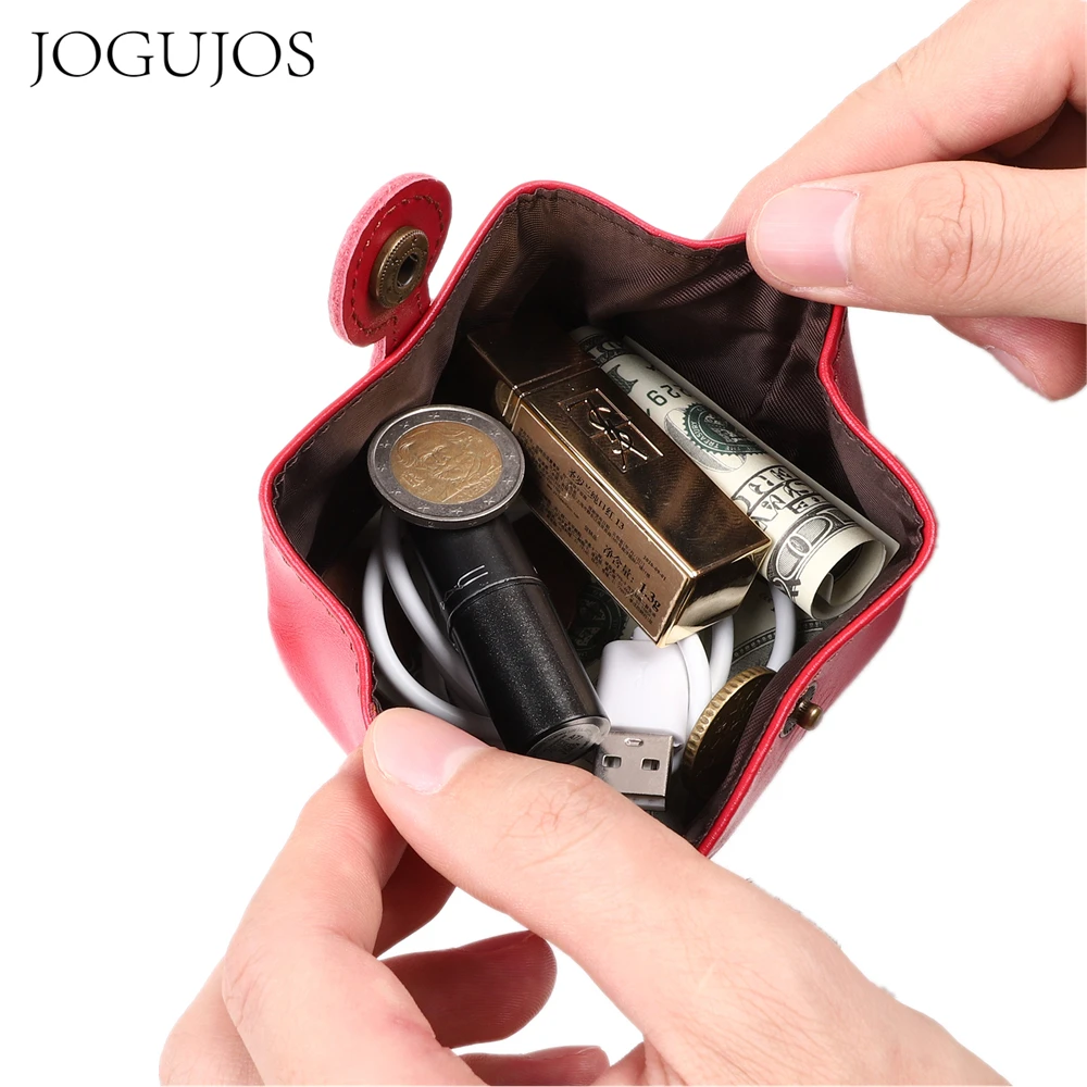 

JOGUJOS Small Coin Purse Unique Design Women Genuine Leather Money Rfid Wallet Mini Storage Purses Girl Card Holder 2021 Fashion