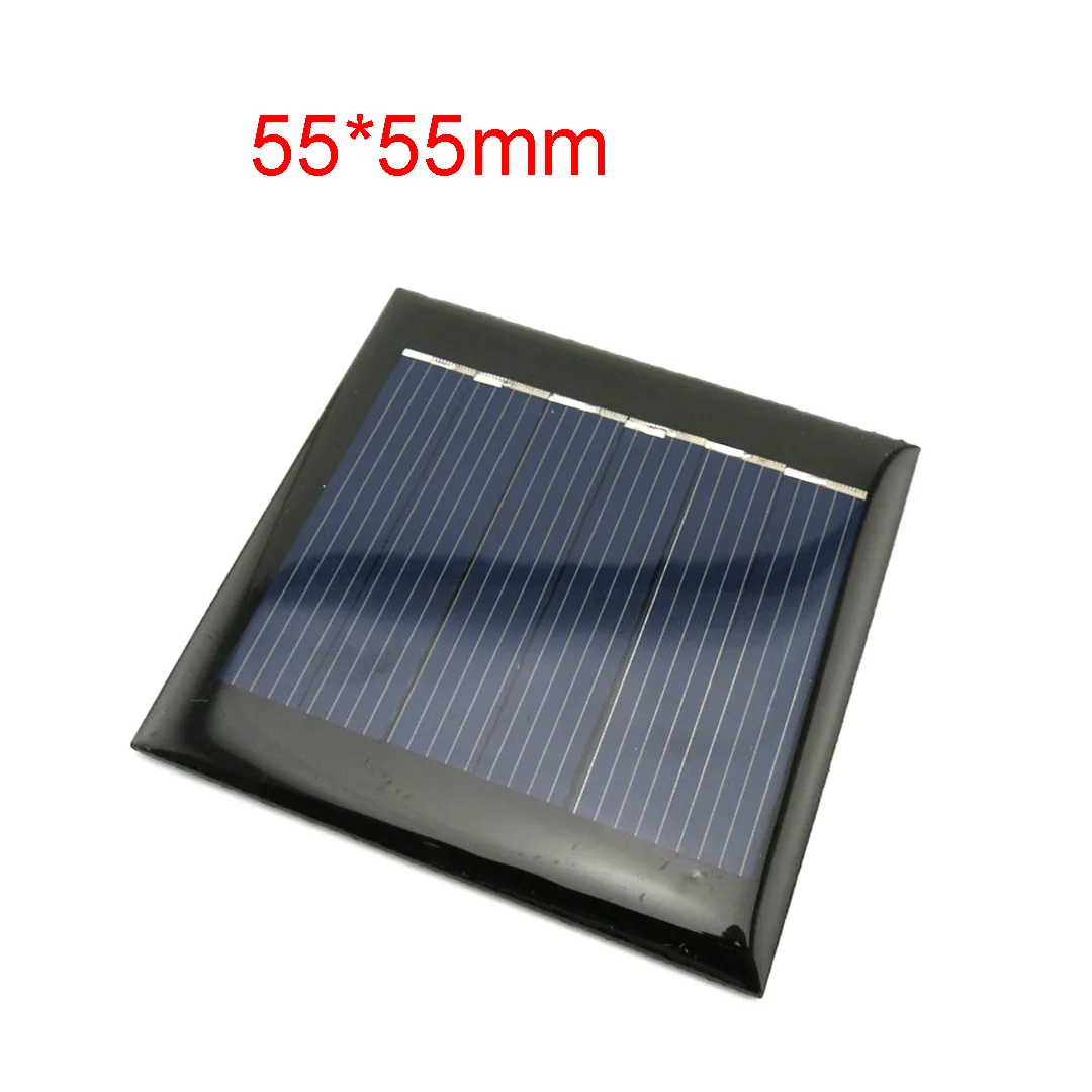 3V 100MA  Solar Panel Motor Circuit Power Supply DIY Handmade Toy Accessories Photovoltaic Power Generation Panel 55*55mm