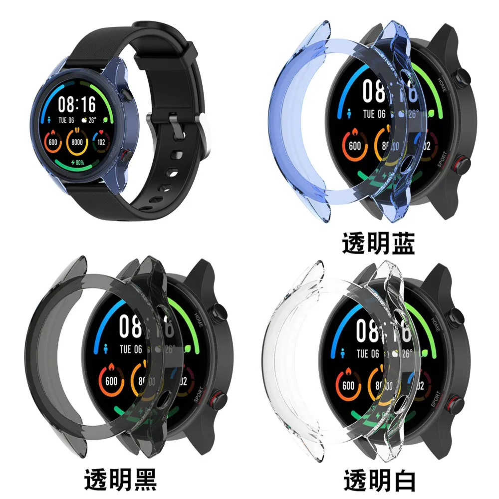 BEHUA For Xiaomi Mi Watch Color Sport Case Silicone Shockproof Protective Cover Cases Soft TPU Protector Shell Frame Accessories