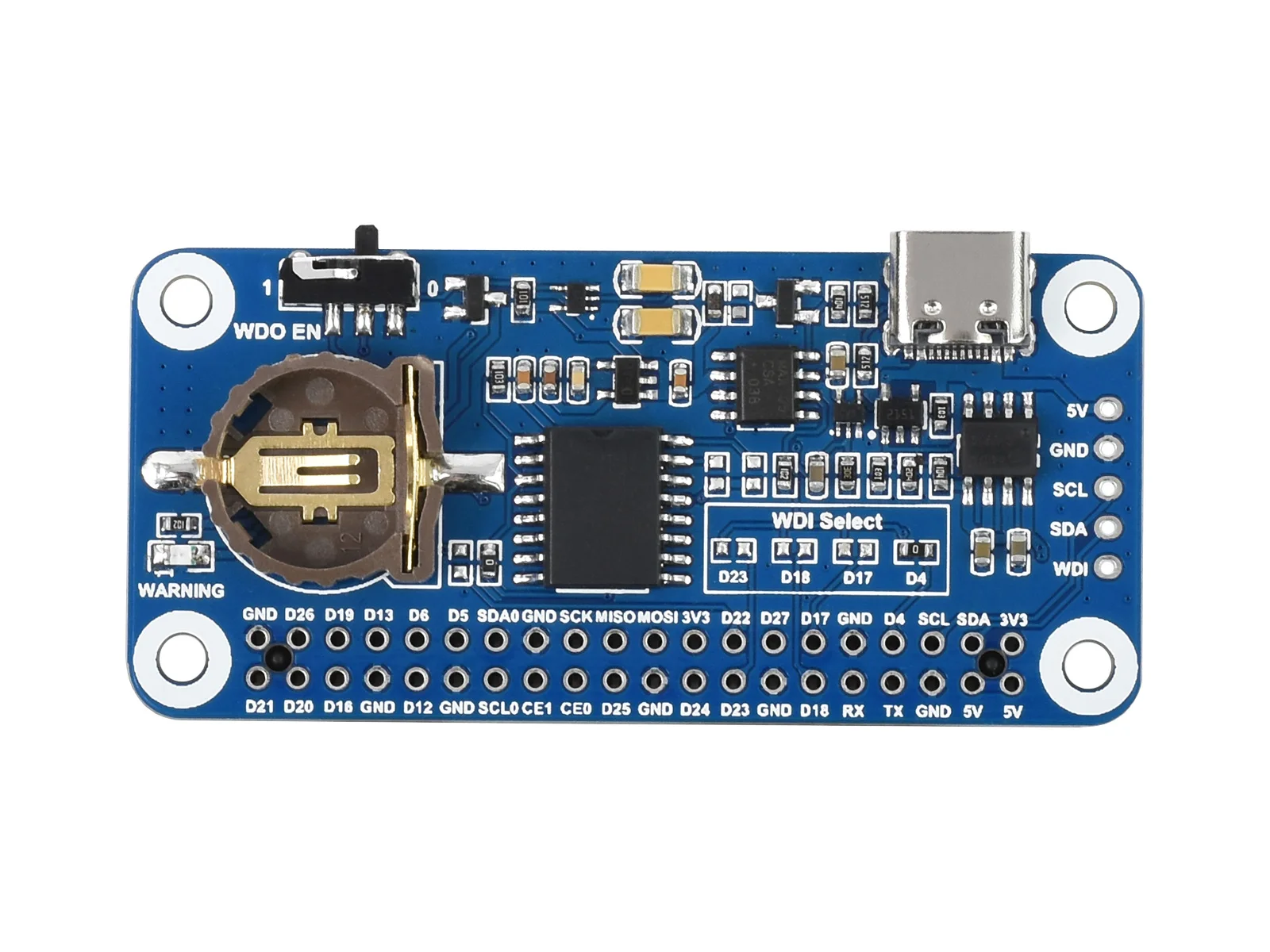 RTC WatchDog HAT,For Raspberry Pi, Auto Reset, High Precision RTC,Real time clock, watchdog, all in one compact module