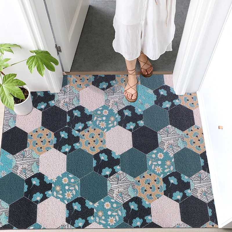 

PVC Entrance Doormat Dirt-resistant Anti-slip Indoor Outdoor Floor Doormat Carpet Freely Cuttable Can Be Customized Mats Carpet