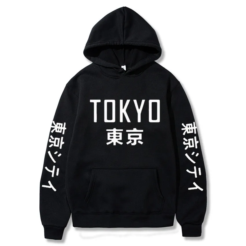 

2019 New Arrival Japan Harajuku Hoodies Tokyo City Printing Pullover Sweatshirt Hip Hop Streetwear Men/Women Hooded Sweatshir