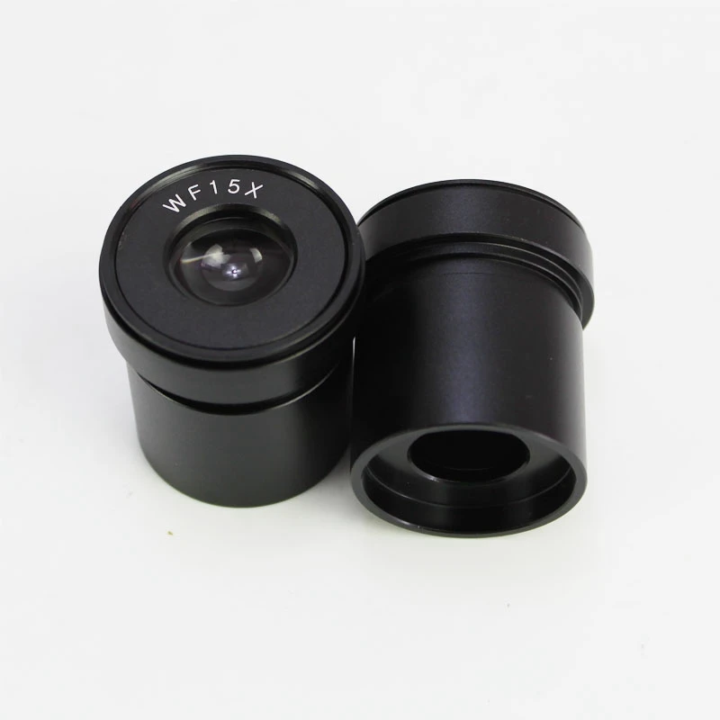 2PCS WF15X WF20X Wide Field Eyepiece Optical Lens Mounting Size 30 mm / 30.5 mm with Eyecups for Stereo Microscope