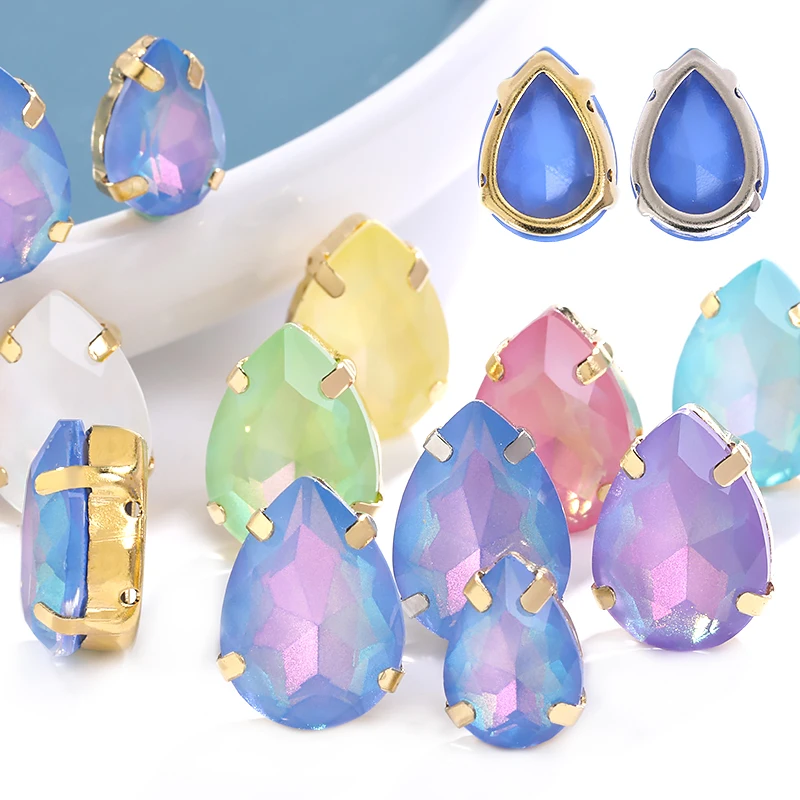 

10 Pcs/Bag 8 Colors Glass Beads For Jewelry Making Stones Crystal For Clothes Dress Sewn Rhinestones Decorations DIY & Crafts