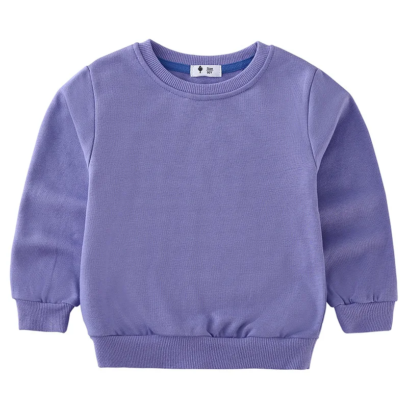 2-8T Toddler Kid Baby Boy Girl Spring Clothes Pullover Top Long Sleeve Sweatshirt Casual Plain Candy color Hoodies Sweet Outfit