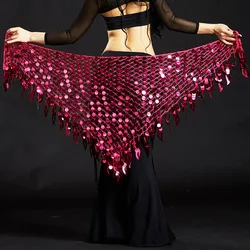 Womens Belly Dance Hip Scarf Shawl Costumes Belt Big Sequins Belts For Girls Bellydance Oriental Waist Chains Accessories