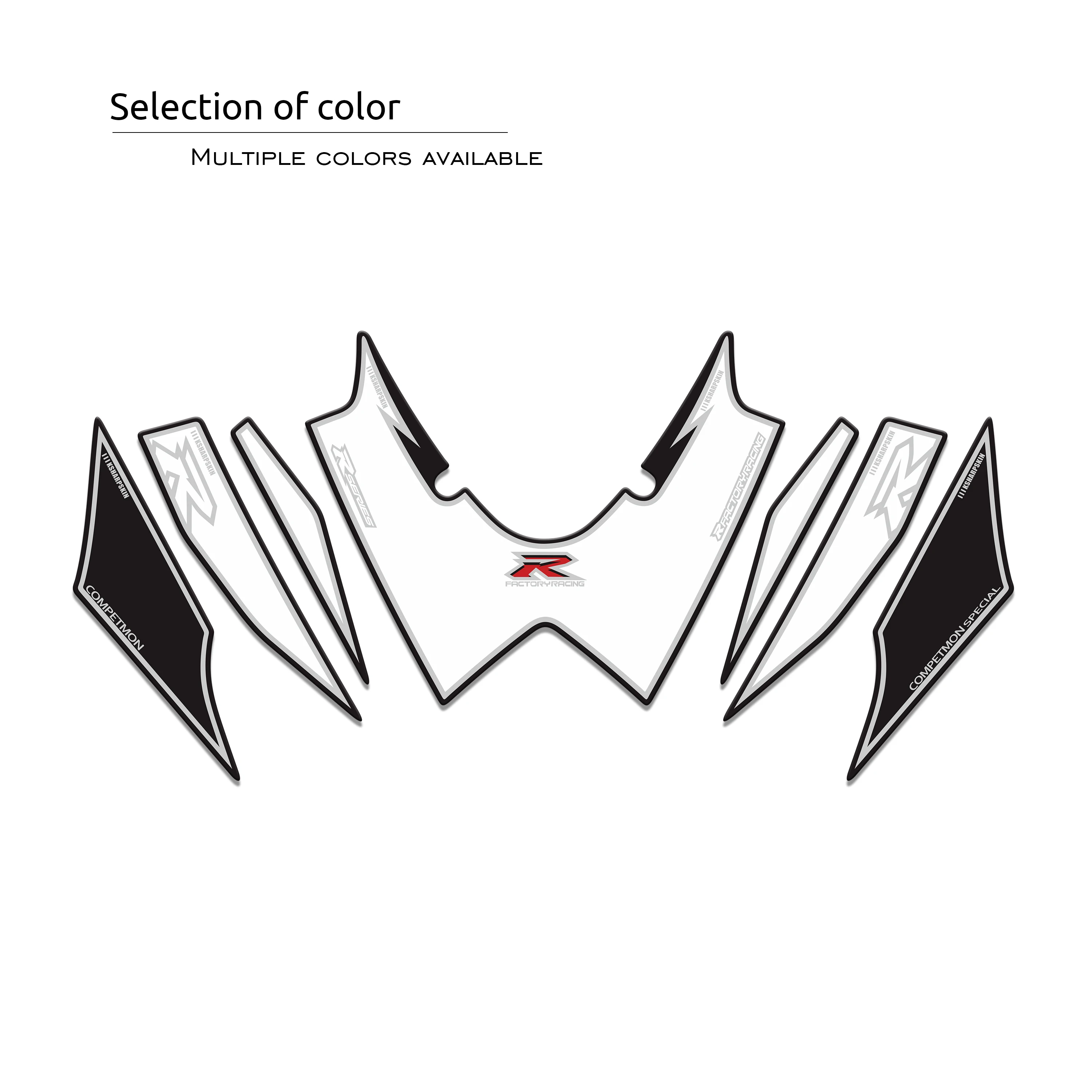 Motorcycle Front Fairing 3D Gel Protector decorative stickers for SUZUKI GSXR750 600 K8 2008 gsxr 600 k 8 Front Fairing Head