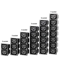 6 outlet way IEC C13 female connectors PDU socket, industrial power strip superior quality black Power connector socket