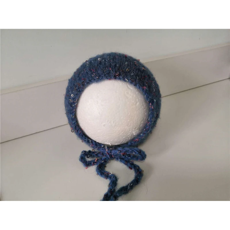 Chapeau en laine avec crochet pour bébé, casquette pour nouveau-né, accessoires de photographie, vêtements de sauna pour bébé, accessoires de studio