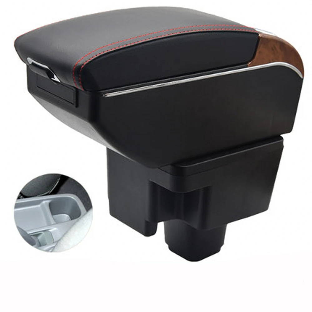 

Arm Elbow Rest For Chevrolet Sail Armrest Box Center Console Central Store Content with Cup Holder USB Interface