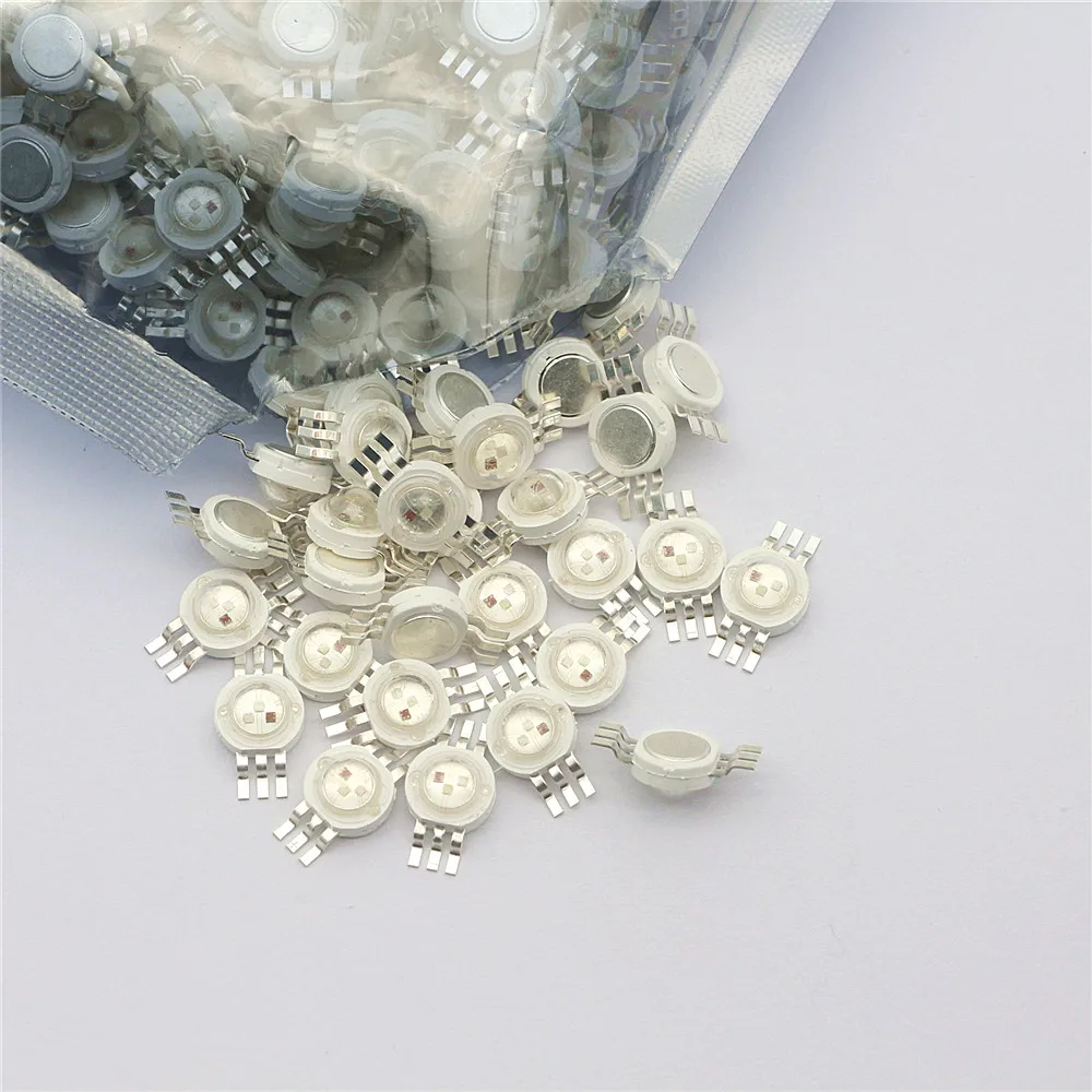 10-100pcs 1W 3W High Power LED Light-Emitting Diode LEDs Chip Warm Cold White Red Green Blue Yellow Full Spectrum RGB LED Beads