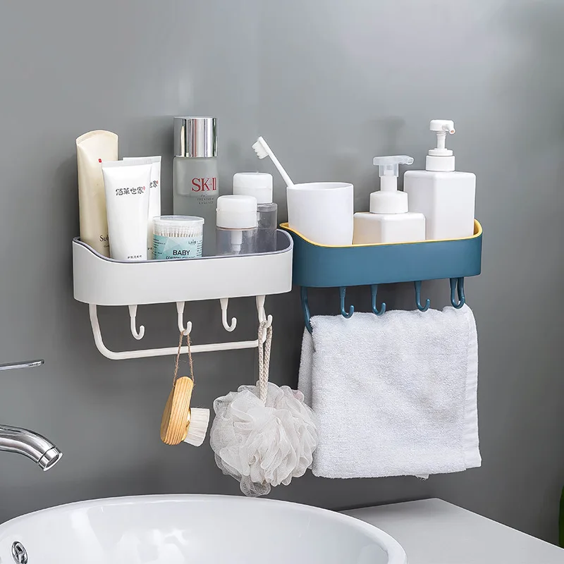 Towel bar Toothbrush Holder Storage Rack Towel Automatic Toothpaste Hook Dispenser Bathroom Accessories Shelves Organizer