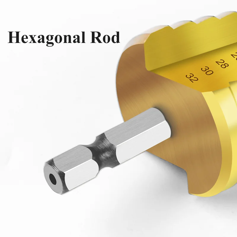 3-12mm 4-12mm 4-20mm 4-32mm HSS Straight Groove Step Drill Bit Set Titanium Coated Wood Metal Hole Cutter Core Drill Bit Set