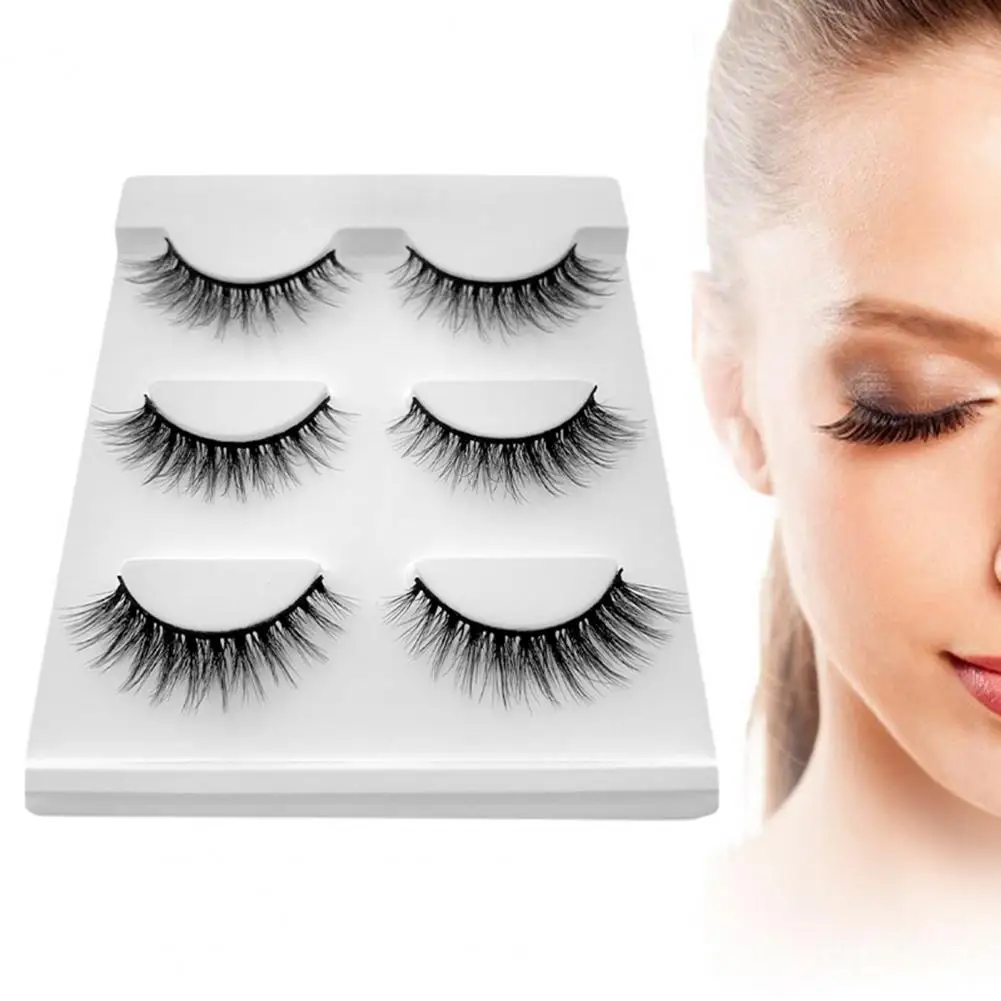 3 Pair/Box Eco-friendly Eyelashes Extension  Multi-size Eye Beauty 3D Fake Lashes  Loose Artificial Eye Lashes Extension