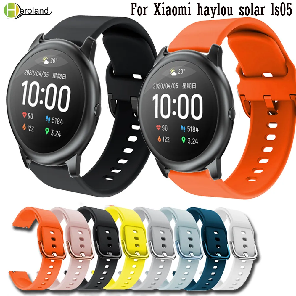 Watchstrap Band For Xiaomi haylou solar ls05 Smart Wristbands Sport Silicone Watchbands Bracelet For Haylou solar ls05 bend band