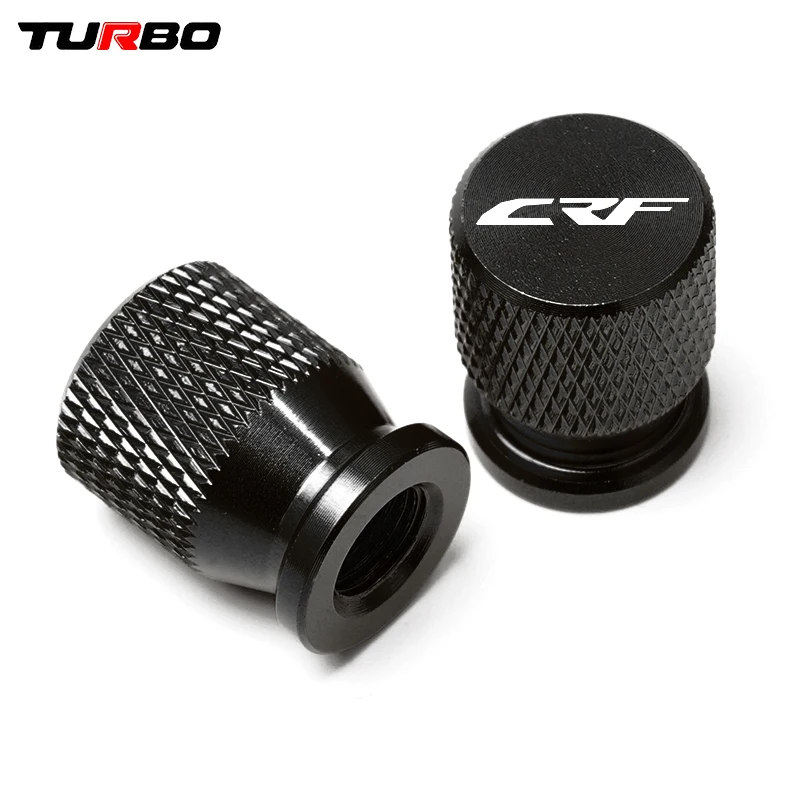 For Honda CRF250X CRF450R CRF450X CRF450RX CRF250L/M CRF 250 RALLY 450R XR 400 CNC Wheel Tire Parts Valve Stem Caps Cover Black