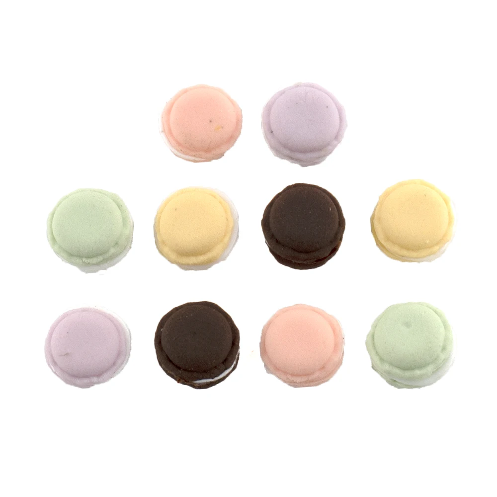 10Pcs 1/12 Dollhouse Miniature Accessories Mini Clay Dessert Simulation Food Cake Model Toys for Doll House Decoration