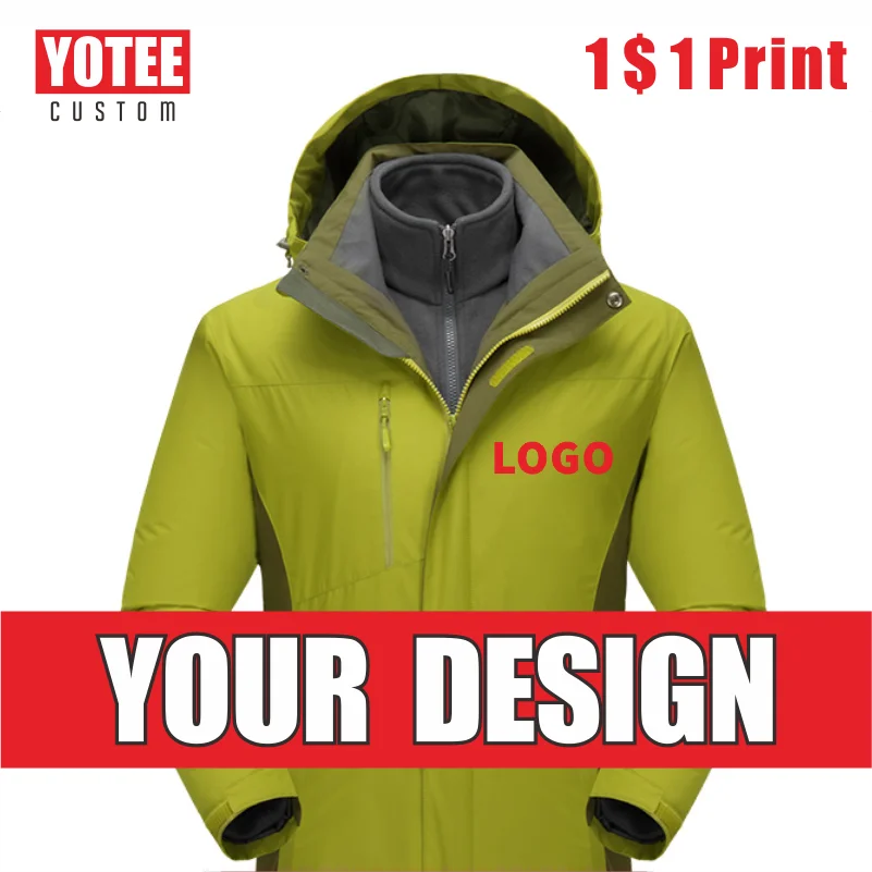 YOTEE autumn and winter thick windproof outdoor jacket personal company group logo custom men and women outdoor jacket