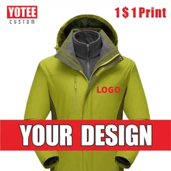 YOTEE autumn and winter thick windproof outdoor jacket personal company group logo custom men and women outdoor jacket