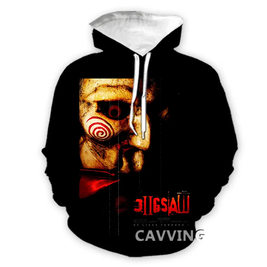 

CAVVING 3D Printed Horror Movie SAW Scarry Puppet Killer Hoodies Hooded Sweatshirts Harajuku Clothing for Women/men Hoodies