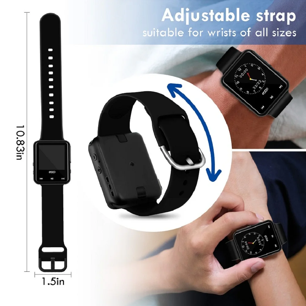 Voice Recorder Watch,32GB Wristband Bracelet Recording Device, Noise Cancellation Sound Recorder with Password FM Radio