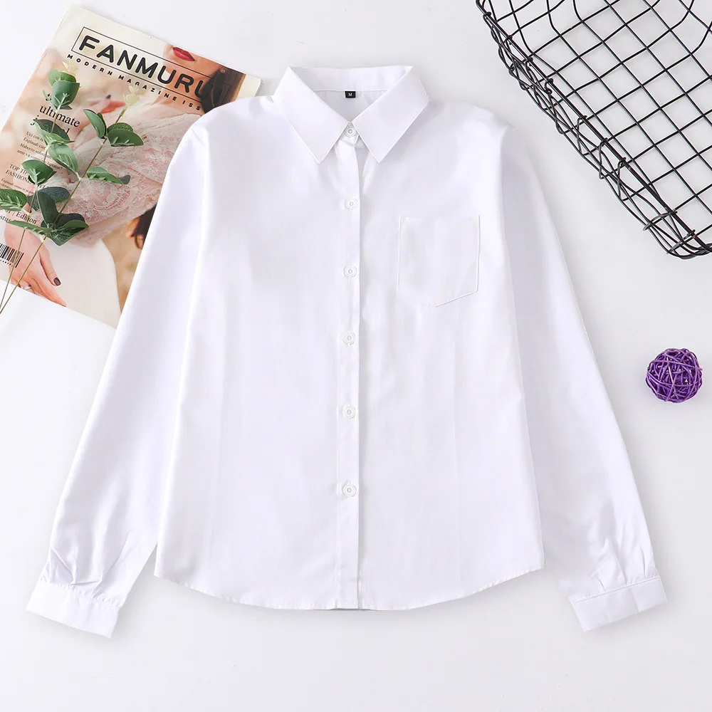 High Quality Wholesale Japanese Student Tops JK Uniform Shirt Collar Short Sleeve Blouse 6 Colors Oversize XS-5XL Couple Clothes