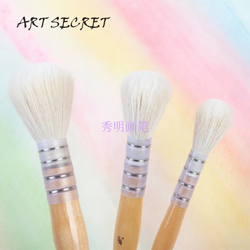 Artsecret Paint-Brush 410MOP Loose Fluffy Hair Goat Wool Brush Foam Painting Tool Stationery Gouache For Clean