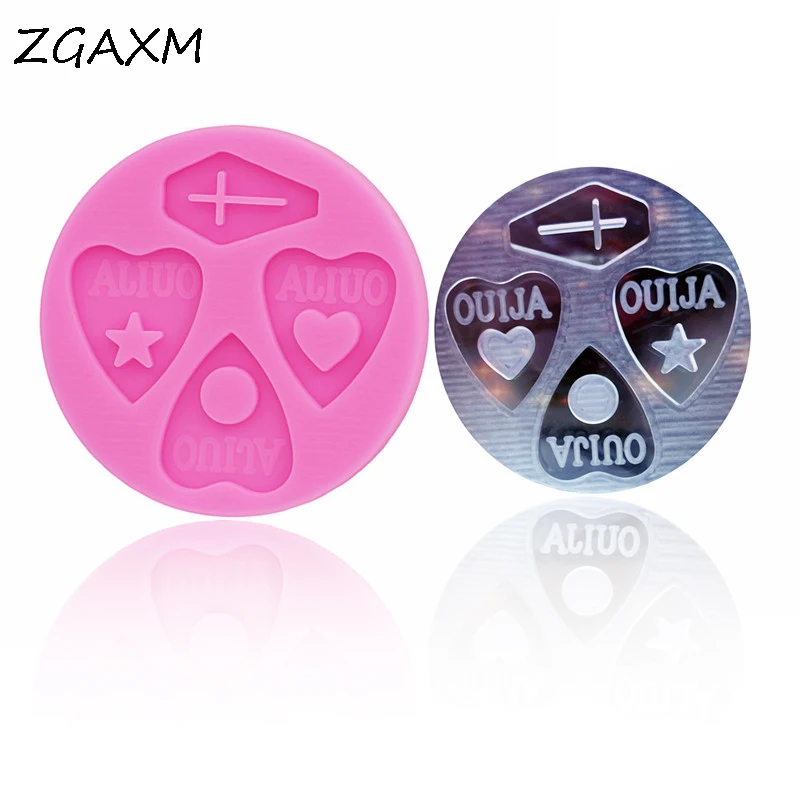 LM1087 Shiny Small love, coffin resin flexible silicone mold, polymer clay mold for keychain small accessories earrings