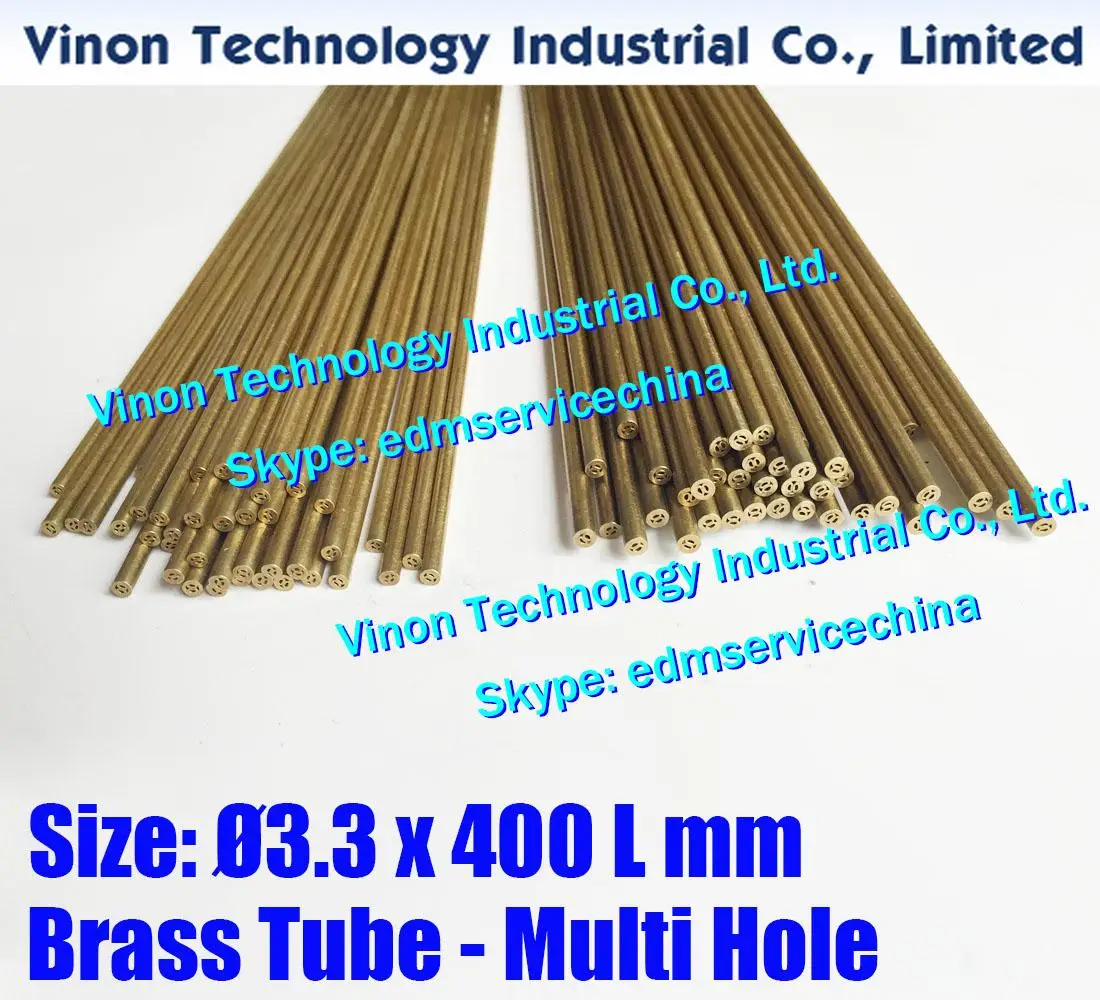 

Ø3.3x400Lmm Brass Tube Multihole (30PCS/LOT),Brass EDM Tubing Electrode Multi-Channel Dia. 3.3 Length 400 for Electric Discharge