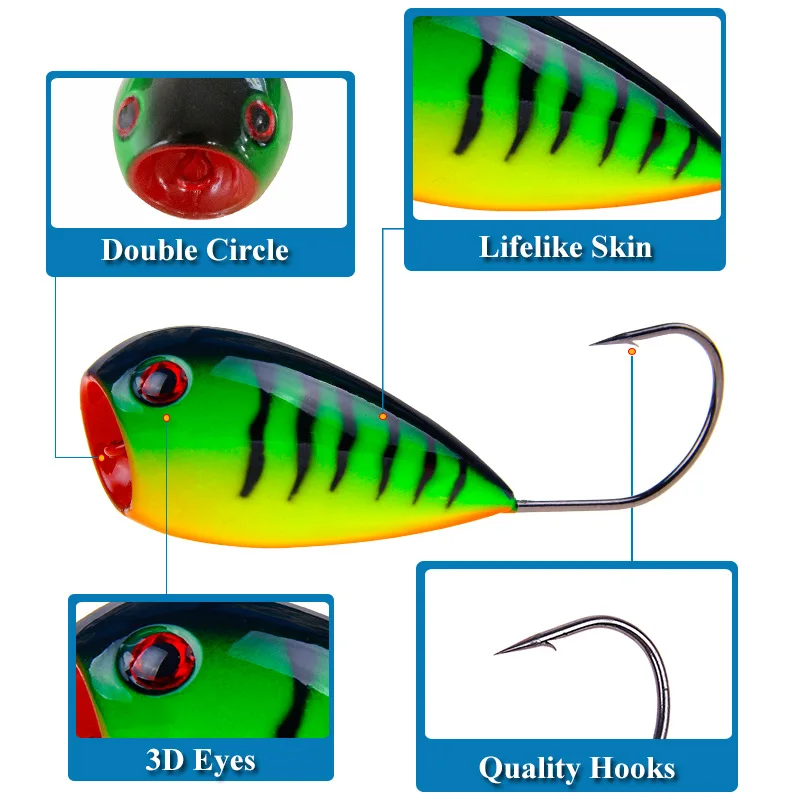 1PCS Egg Lures Single Hook Fishing Lure Crankbaits 8cm 13g Popper Artificials Bait Croatian Floating Hard Baits Fish Lures