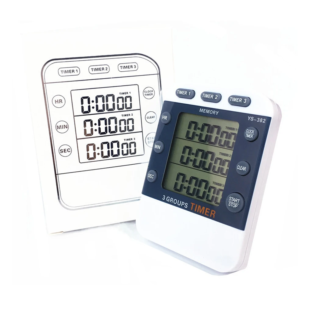 Digital Kitchen Cooking Timer with Large Screen Bake Countdown Sports Reminder Counter Clock Bakery Laboratory Type 2