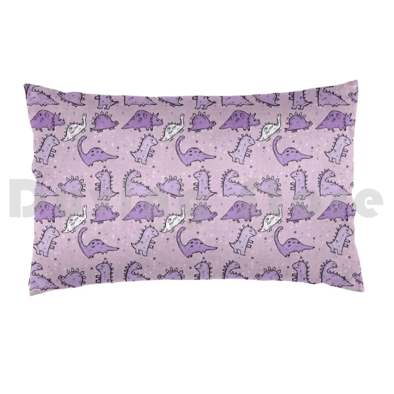 Pillow Case Pale Pink Purple Dinosaur Pattern Hat Purple Dinosaur Dinosaur Pink Dinosaur Pink Cute