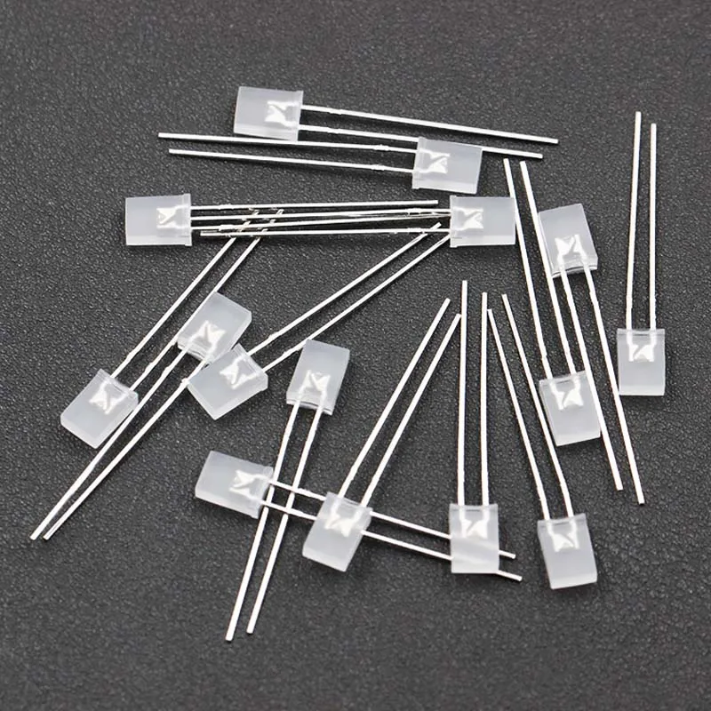 

1000 шт. 2x5x7 квадратный туманный длинный нога красный синий зеленый желтый белый светоизлучающий диод DIP LED