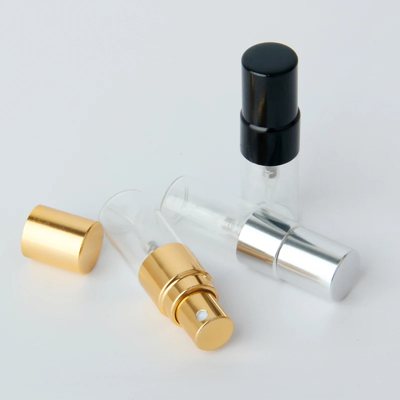 100 Teile/los 2 ml Mini Nachfüllbare Parfüm Flasche Für Probe Spray Flasche Metall Zerstäuber Tragbare Reise Geschenk Kosmetische Behälter – Detail 4