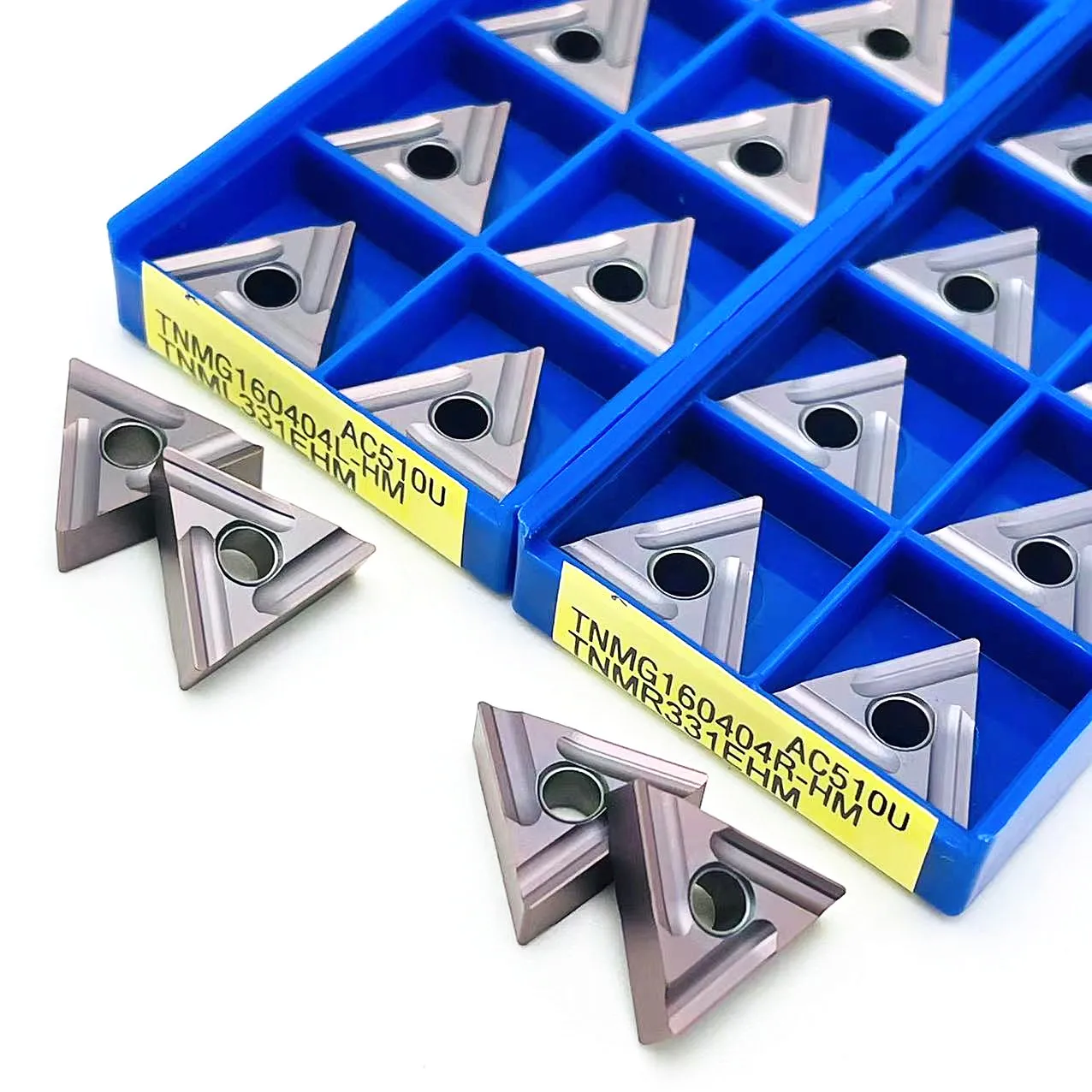 TNMG160404R HM AC510U-insertos de carburo de tungsteno, herramientas de torneado externo, TNMG, herramienta de carburo de Metal, TNMG160408R