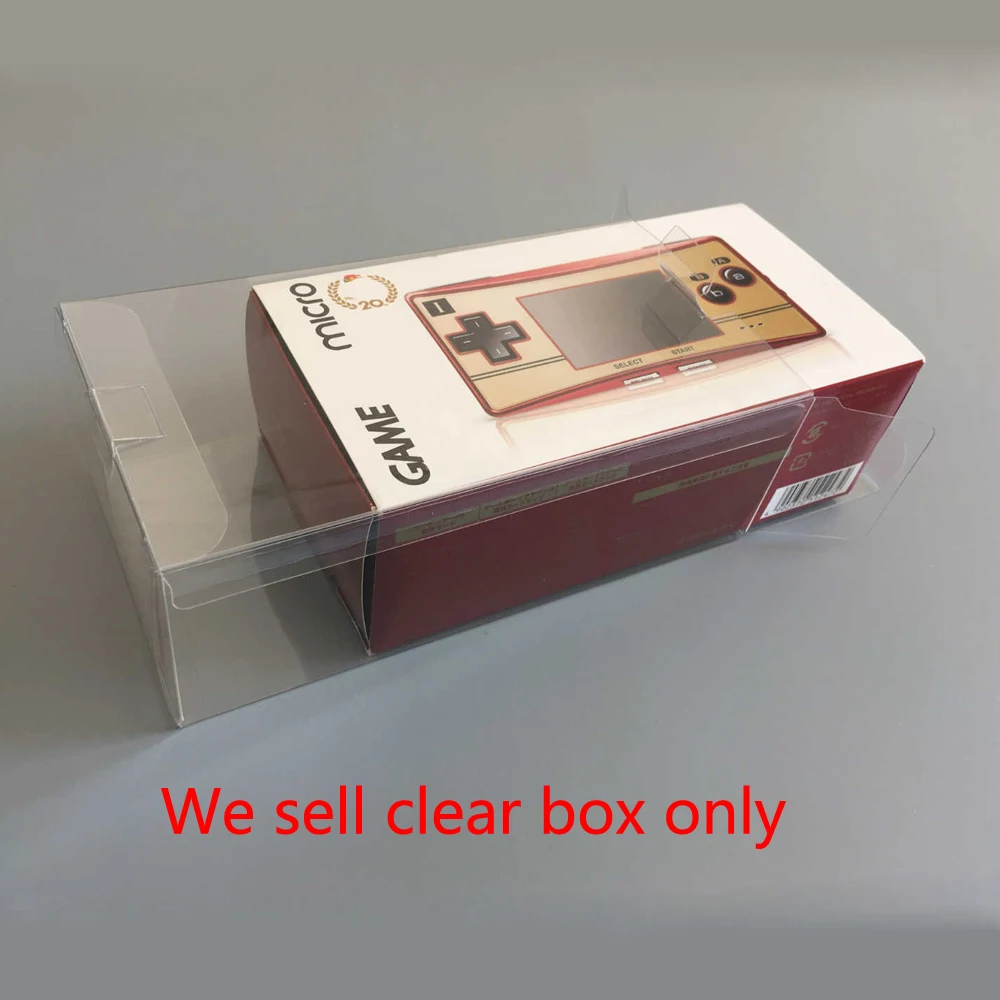 10 PCS Transparent PET Display box For GBM for Marioe 20th Anniversary Limited JP Edition for GameboyMicro storage Protector box