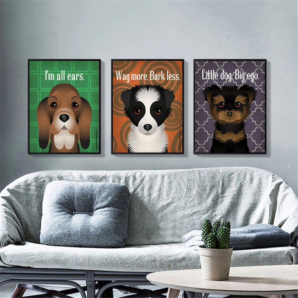 Cute Posters As good as it gets Dog Quotes and Prints Canvas Pictures for Living Room Home Deor Cuadros Deocration Salon